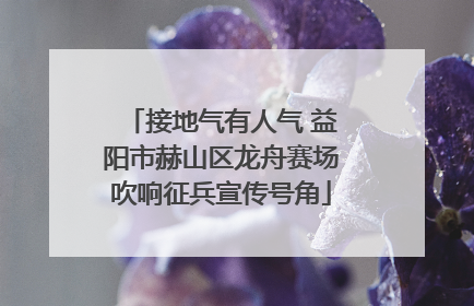 接地气有人气 益阳市赫山区龙舟赛场吹响征兵宣传号角